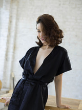 Marie Berger Unties Her Robe Revealing Her Seductive Curves And Yielding Pussy photo 02