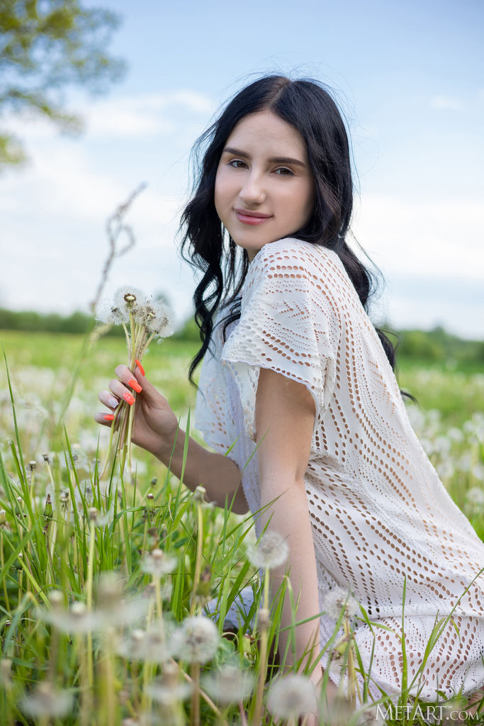 Sasha Jane Unveils Her Curves To Morning Sun Amid Wildflowers - Photo 02