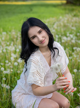 Sasha Jane Unveils Her Curves To Morning Sun Amid Wildflowers photo 01