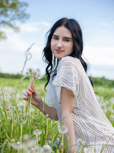 Sasha Jane Unveils Her Curves To Morning Sun Amid Wildflowers photo 02