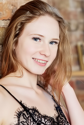 Zuzanna Freckle-faced Sweetie Is Reading On Her Bed