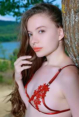 >Dariana Caresses Her Lovely Breasts And Peachy Bottom