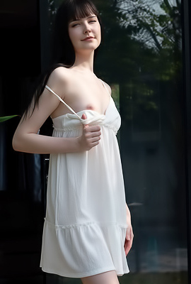 Amelia Riven Enticingly Strips To Heels On Patio Then Masturbates Indoors With Dildo Ecstasy