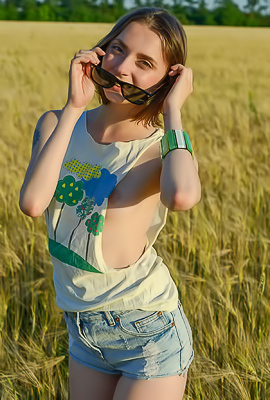 Zhy Zhy Spreads Legs In Sheer Camisole Outdoors For Steamy Striptease