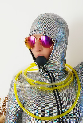 >Titiana Teases With A Kinky Catsuit And Gag On This Daring Solo Expedition