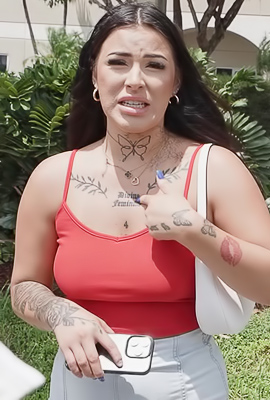 >Diamond Franco enticed into a bus by cash offers then sucked and fucked by Tony